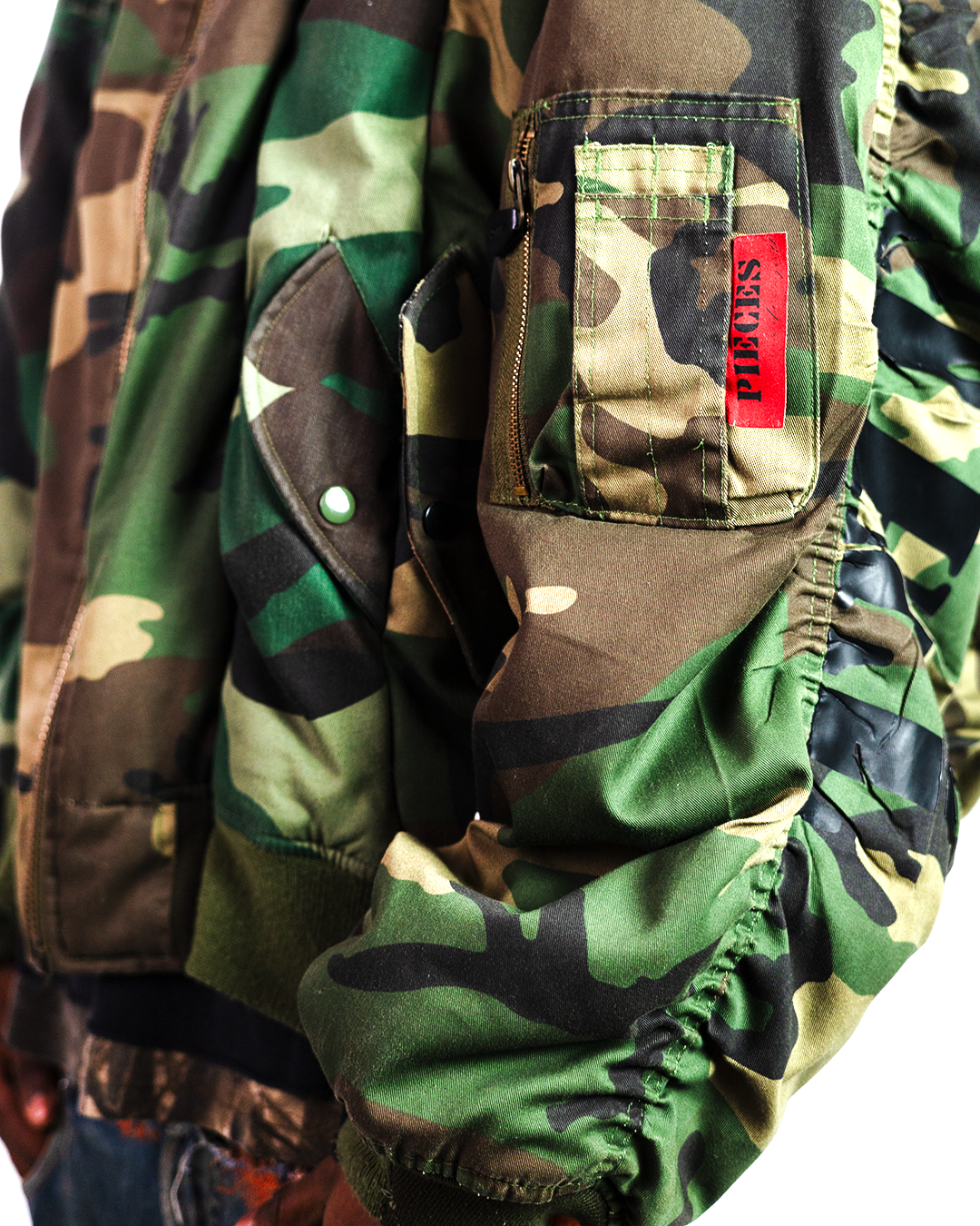 Pieces* Green Bumper Jacket