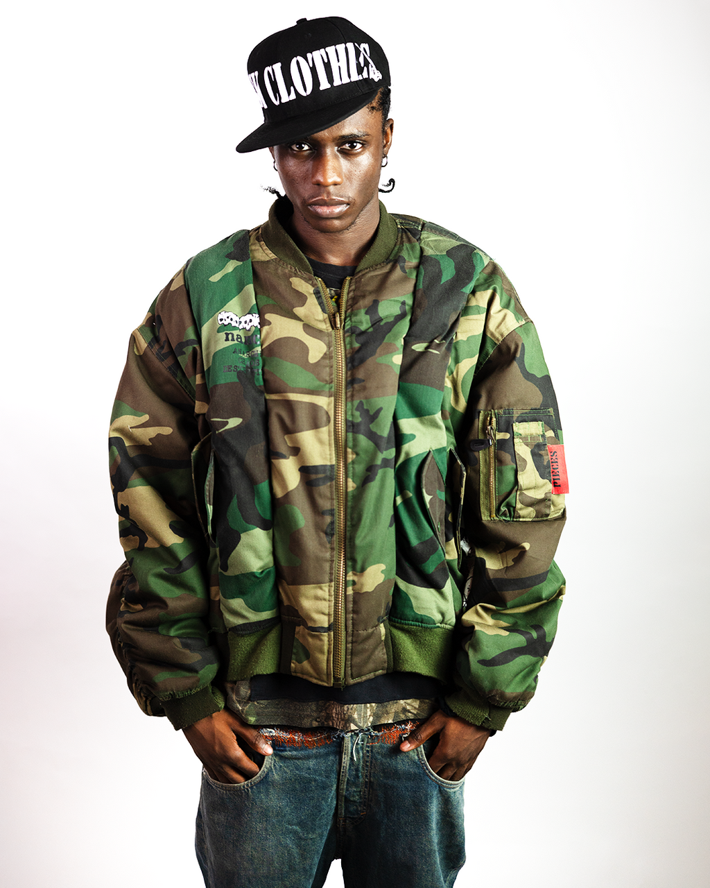 Pieces* Green Bumper Jacket