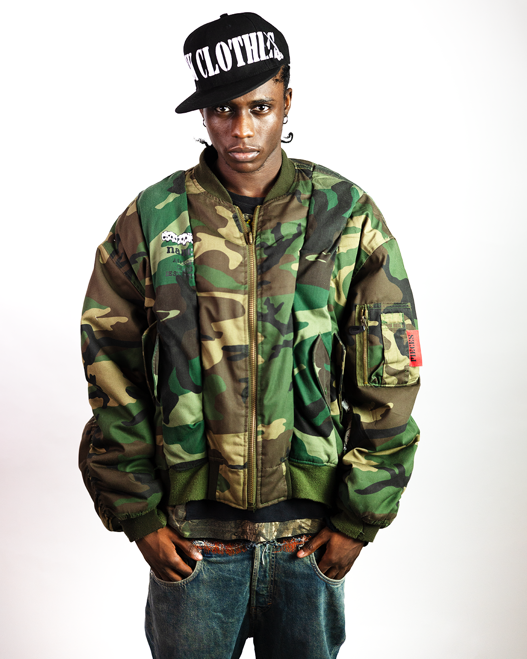 Pieces* Green Bumper Jacket
