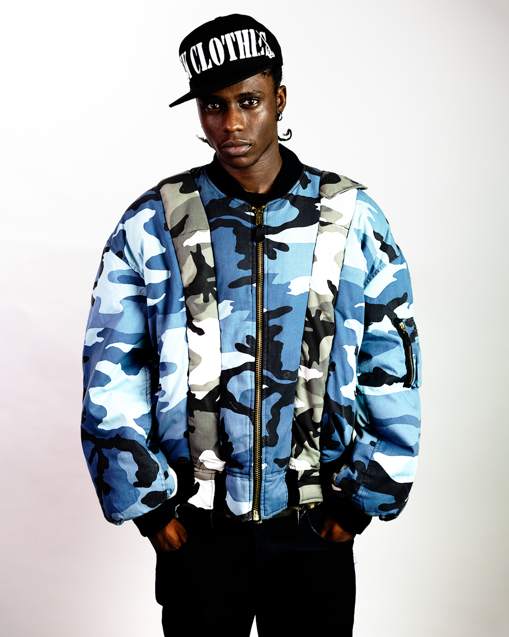 Pieces* Blue Bumper Jacket