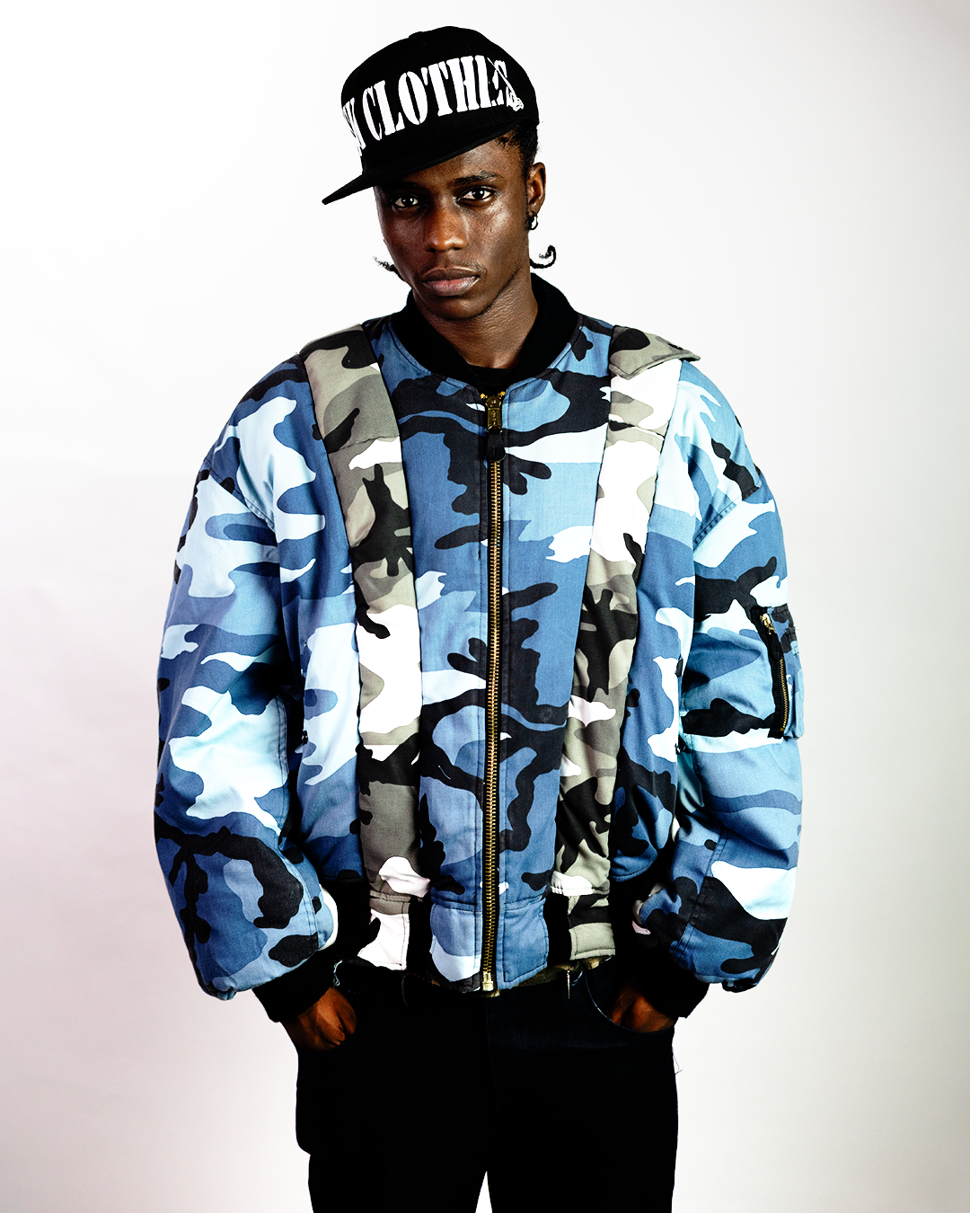 Pieces* Blue Bumper Jacket
